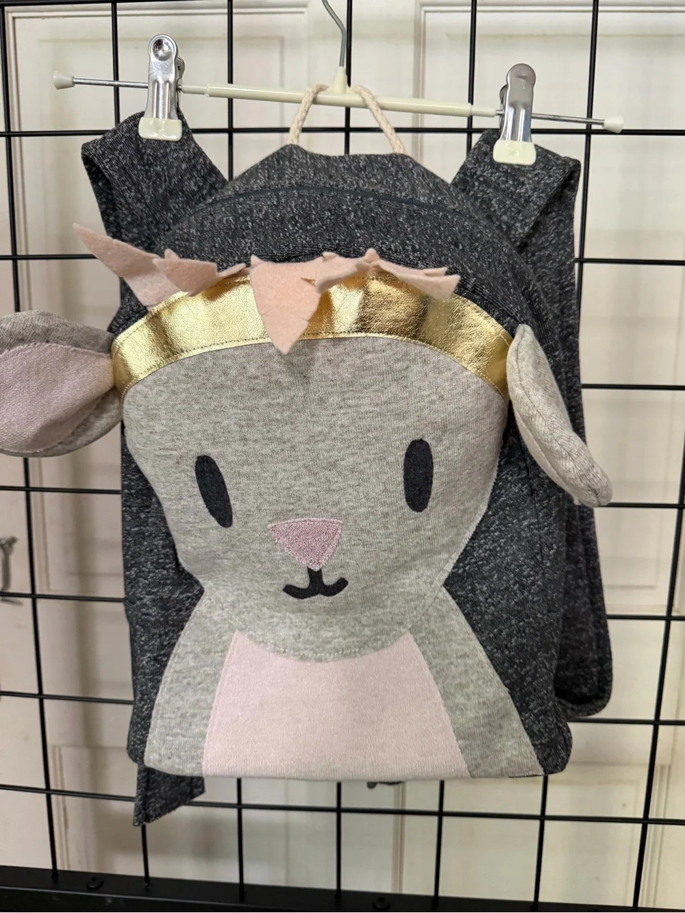 Kids Cute Miuse Character Backpack in Gray and Pink NWOT by Oh Baby!